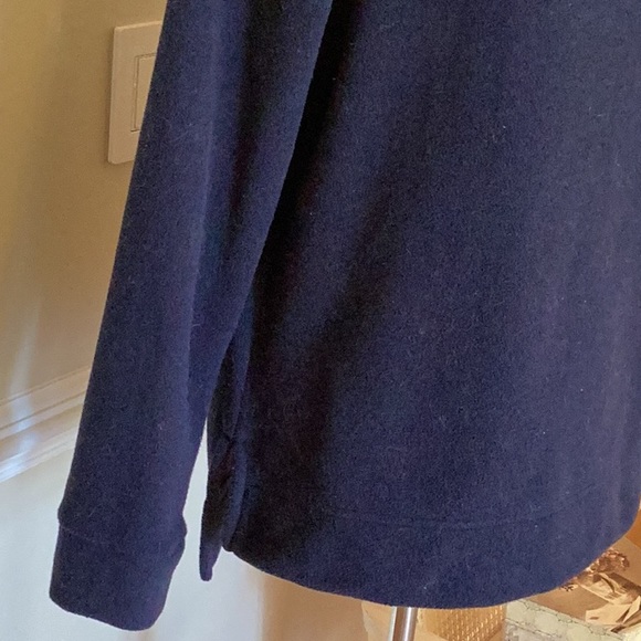 2/$20 Tommy Hilfiger navy fleece tunic with long sleeves turtleneck and side sli - Picture 2 of 9